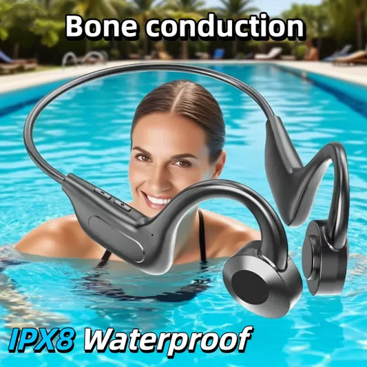 Bone Conduction Swimming Headphones Bluetooth 5.4 | IPX8 Waterproof Sports Headphones with MP3
